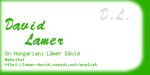 david lamer business card